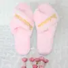 Novia Boda Novia Dama de Honor Fiesta Zapatos Hotel Club Coral Fleece No Lavable Pantuflas Desechables Novio