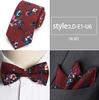 Estilo coreano Casual Algodão Floral Impressão Super Estreita 6cm Casual Gravata Gravata Borboleta Bolso Conjunto de Toalha Gravata Flor Masculina Moderna