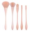 Set de Brochas de Maquillaje Pequeñas con Mango Largo en Forma de Cintura, Cinco Piezas en Tono de Piel, Set Completo de Brochas de Maquillaje para Principiantes, Herramientas de Maquillaje Portátiles
