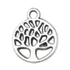 Colgante de Aleación de Plata Antigua Árbol de Hojas Serie Árbol de la Vida Accesorios para Joyería para Hacer Pulseras y Collares con Cuentas