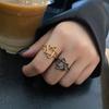Anillo de Estrella de Cinco Puntas Nuevo de Corea del Sur Elegante Simple Tejido Estrella Anillo Color Oro Joyería Estilo Frío ins