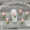 Joia de unha de tulipa famosa na internet liga nova acessórios simples delicados flor 3D para decoração de unha diy