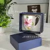 Transfronteiriço Alemão V Prato Tesouro Prato de Sopa Caneca Copo Xícara e Pires Tigela de Arroz Porcelana Óssea Doméstico Roxo Fantad Estilo Europeu Luxo Leve