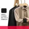 Camisa Masculina de Outono e Inverno de Veludo Espessado Imitação Lã de Manga Comprida Camisa Quente Masculina Casual de Negócios Escovada