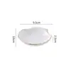 Plato Creativo para Condimentos con Borde Dorado Plato Pequeño para el Hogar Plato de Cerámica para Salsa de Hotel Reposapalillos Plato Multifuncional para Vinagre Plato para Sumergir en Olla Caliente