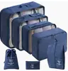 Conjunto de sete bolsas de armazenamento para viagem, conjunto de sete bolsas de classificação de bagagem de viagem espessadas, fabricantes