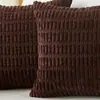 Almofada de sofá estilo luxo leve moderno de veludo cotelê com textura de grão de trigo capa de almofada capa de almofada lavável à máquina sem enchimento