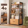 Estantería de almacenamiento de varias capas de pie para sala de estar de apartamento pequeño con puertas de gabinete, estantería, vitrina y armario de almacenamiento para el hogar