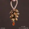 Pendente Duobao de Sândalo Natural em Forma de Cabaça com Uvas Pequena Chaveiro Torcido à Mão Pingente para Bolsa Pingente Wenwan