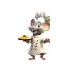 VA-L024 ratón chef de dibujos animados sala de estar dormitorio pasillo pared de fondo del hogar decoración pegatina de pared autoadhesiva venta al por mayor