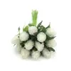 Fresas Simuladas con Escarcha, Decoraciones Navideñas, Caja de Regalo de Flores Eternas, Materiales para Hacer Guirnalda Colgante para Coche