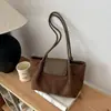 Bolsa de Ombro Retro de Camurça Transfronteiriça para Mulheres, Novo Estilo 2026, High-End, Tendência, Versátil, Grande Capacidade, Bolsa de Axila com Estampa de Leopardo
