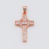 Design Original 18K Pack Ouro Diamante Cruz Pingente Colar diy Colar Cadeia de Lã Clavícula Cadeia Pingente Na Moda