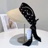 Visera con Lazo de Lunares Estilo Japonés para Mujer, Sombrero de Paja para Proteger del Sol en Verano, Sombrero de Sol de Rafia, Sombrero de Sol, Moderno