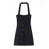 Venta Caliente Transfronteriza Aliexpress Nueva Moda Primavera 2026 Vestido Corto de Mujer con Cuello Halter Hebilla Nudo Moda 2762709