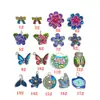 Quema a baja temperatura azul degradado flor mariposa aleación gota de aceite diy llavero accesorios de joyería pendientes colgante material