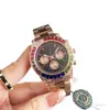 Relógio Feminino Arco-Íris Aliexpress Cronógrafo Cósmico com Diamantes Arco-Íris, Três Mostradores e Seis Ponteiros Série Relógio Feminino de Quartzo