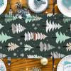 Bandeira de Mesa Estampada de Árvore de Natal Nova Transfronteiriça Decoração de Festa de Natal Toalha de Mesa de Linho Sala de Estar Cozinha Pano de Mesa de Centro