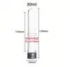 Stock Listo Tubo de Ensayo con Tapa de Aluminio para Mascotas 45ml Transparente Cilíndrico de Plástico 50ml Empaque para Polvo de Mascarilla Cosmética