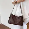 Bolso de Hombro Tejido con Patrón Fresco Transfronterizo Moda Trendy 2026 Elegante Bolso para Madre e Hija de Viaje Diario de Comercio Exterior Bolso de Axila