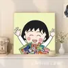 Pintura al Óleo Digital Chibi Maruko-Chan Relleno y Coloración DIY Pintura al Óleo Acrílica Hecha a Mano Pintura Decorativa para Colgar