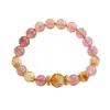 Pulseira de Cristal de Morango Natural Guan Yu Pulseira de Cristal Torre Amarela para Mulheres Cristal Entrega Rápida Tiktok Live Atacado S5111101
