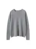 Suéter de Cashmere, Suéter Feminino Básico, Novo Quente Cintura Marcada Gola Redonda Decote Baixo Malha Pronta