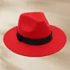 Sombrero de fieltro plano de ala corta, color liso, versátil, estilo callejero europeo y americano, lana sintética, estilo retro británico, sombrero de jazz con logotipo personalizado