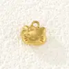 Acero de Titanio Estrella y Luna Colgante DIY Creativo Lindo Animalito Mariposa Prensada en Aceite de Acero Inoxidable Colgante de Collar Cachorro