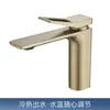 Grifo para Lavabo, Frío y Caliente, para Baño del Hogar, Color Gris Pistola, Grifo para Lavabo