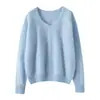 Me encanta absolutamente este suéter de punto sin costuras, cepillado, suave, 100% cachemira, nuevo para mujer otoño/invierno 2024, para combinar con un abrigo.