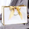 Yisheng Sacola de Embalagem Sacola de Papel Sacola de Presente Personalizada Luxuosa Requintada Fita Laço Sacola de Papel para Compras de Presente Maquiagem