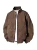 Chaqueta de Cuero Casual de Alta Gama Versátil 2026 con Cuello Alto Holgada Cortavientos Otoñal para Hombre Ropa para Hombre de Moda de Alta Gama