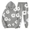 Comercio Exterior Transfronterizo Más Vendido Talla Europea Otoño e Invierno Nuevo Conjunto de Sudadera con Capucha y Pantalones con Estampado de Espuma Venta al por Mayor de Fábrica