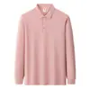 Camisa polo de manga larga para hombre, camiseta, polo, ropa de trabajo corporativa, top para mujer, personalizable con logo impreso