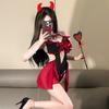 Lencería Atractiva Tallas Grandes Coqueta Sexy Lencería Halloween Pequeño Diablo Deseo Puro Bodis Sexy Qqny Mujeres