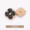 Botões de Metal para Casacos, Estilo Gota de Óleo, Formato de Flor de Trevo, Costurados à Mão, Estilo Chanel, para Roupas, Trench Coats, Jaquetas, Suéteres e Tricô