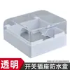 Caja Estanca para Interruptor de Pasta Tipo 86 Enchufe para Baño Cubierta Impermeable Tornillo para Baño Suministro Eléctrico Caja a Prueba de Salpicaduras