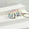 Múltiples Colgantes de Llavero de Animales Realistas Impresos en 3D, Figuras Modelo Articuladas Móviles de Oso y Zorro