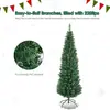 Venta al por mayor transfronteriza de árboles de lápiz grandes iluminados, decoraciones densas simuladas artificiales plegables, árboles de Navidad de PVC
