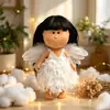 Ropa solo España Mia Potato Muñeca Ropa 24cm Muñeca Vestido de Ángel con Tiras de Plumas Blancas y Negras para Niña