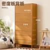 Aparador de Cocina Estantería con Puerta de Cristal Madera Maciza Roble Estilo Japonés Combinación para el Hogar Estantería Estante de Almacenamiento de Pie