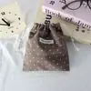 Nueva Bolsa de Almacenamiento de Lunares Estilo Coreano, Bolsa Portátil con Cordón, Bolsa de Tocador de Viaje de Gran Capacidad, Bolsa de Almacenamiento para Cosméticos
