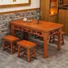 Conjunto de mesa e cadeiras para fast food em madeira maciça estilo chinês, mesa e cadeiras para lanchonete e loja de macarrão, mesa de jantar antiga esculpida, mesa e cadeiras para churrasco e hot pot