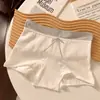 Cuecas boxer femininas de algodão sem costura, novo estilo 2026, cobertura total, não marca, shorts femininos de quatro pontas