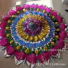 Corona de Flores Brillantes de 1.8m para Funeral Corona de Bolas de Papel Multicolor Corona de Papel Brillante en la Superficie Centro de Flores Corona de 2m Suministros para Funeral