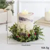 Decoraciones de mesa navideñas de espuma transfronterizas con hojas verdes, piñas, alces rústicos, figuras de muñeco de nieve y arreglos de escena