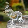 Estilo Moderno Simple Figurina de Animal Elefante Colorido Decoración de Sala de Estar Adorno de Artesanía de Cristal de Mesa Mascota de Té