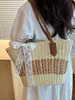 Yuezhi 2026 Verano Nuevo Gran Capacidad Tejido Vacaciones en la Costa Bolso de Paja Versátil Bolso de Hombro Bolso Tote Bolso de Playa