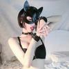 Máscara Sexy Media Cara Femenina Pareja Sexy Juego de Roles Chica Gato Sm Maid Adiestramiento Casco Accesorios